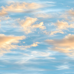 Fototapeta premium seamless blue sky and clouds texture tile cloudy weather for surface mapping architecture game design 2d flat