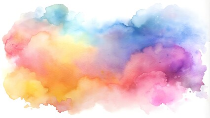 Fototapeta premium Gentle Watercolor Washes with Blended Gradient in Soft Pastel Colors for Artistic Background and Design Use