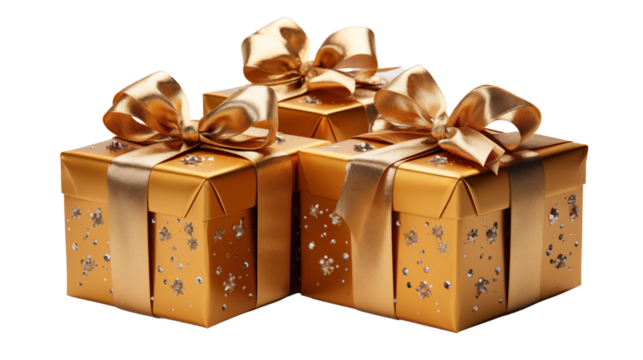 chistmas gift boxs, isolated on transparent background.