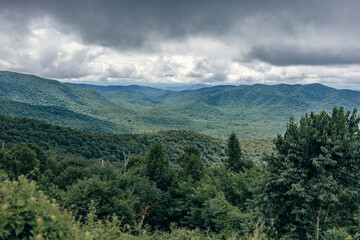 Naklejka premium landscape with clouds