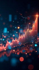 financial and economic performance graphic background