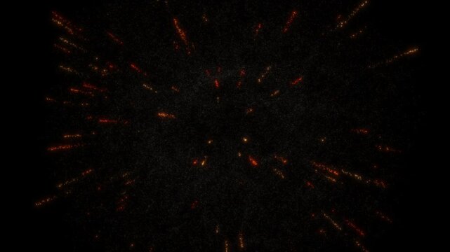 The screensaver is in the form of two symmetrical moving plumes of fire and a fireworks explosion. Abstract background for logo animation.