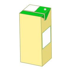 箱形の紙の容器、飲み物