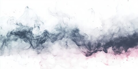 Obraz premium Watercolor illustration featuring a gray smoke effect with an abstract shimmer and blurred backdrop