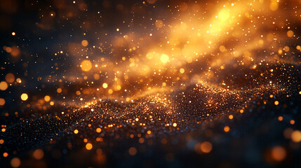 golden dust particles