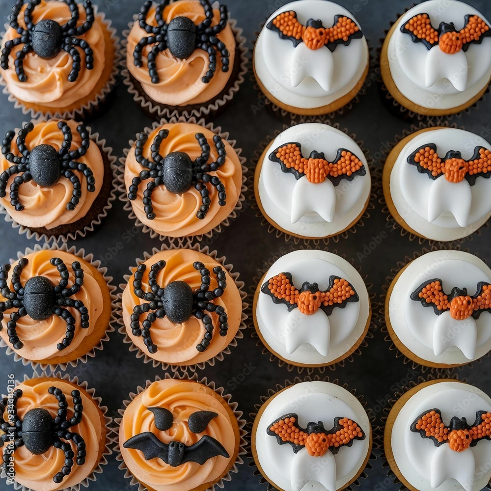 Wall mural halloween cupcakes