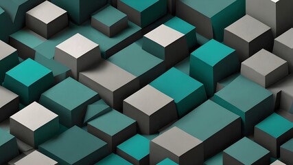 A background with abstract 3D shapes and isometric