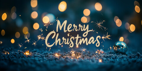 Merry Christmas background with christmas elements