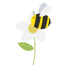 bee and flower illustration