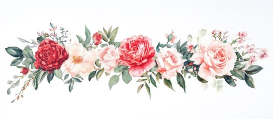 Watercolor Floral Wedding Illustrations Featuring Gorgeous Roses and Peonies