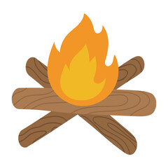 Campfire outdoor illustration