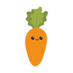 Cute carrot cartoon illustration