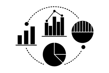 Infographic elements silhouette vector illustration