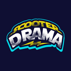 Naklejka premium SCOOTER DRAMA