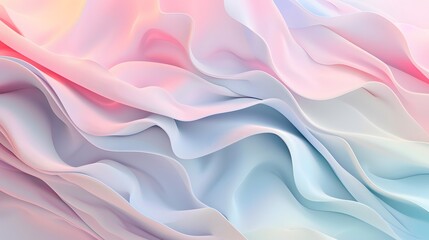 Abstract mixture of soft pastel colors to create a dreamy 3D background  AI generated illustration