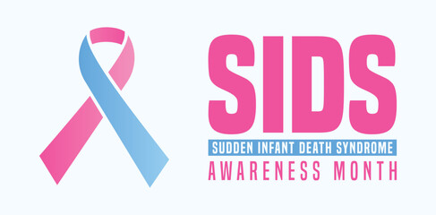 SIDS Sudden Infant Death Syndrome Awareness Month Every October Vector Template design 