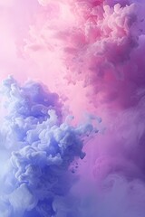 Fototapeta premium Abstract pink and purple gradient clouds in 3D space AI generated illustration