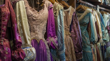 Fototapeta premium Costume Making: Costumes with a blank tag