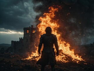 Obraz premium Last Stand in the Flames