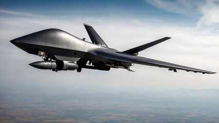 Obraz premium Assault Drone Flying to Target