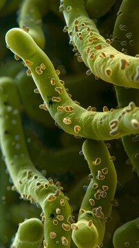 Microscopic View of a Plant's Surface