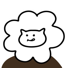 Adorable Cat Character in Turtleneck Vector | Cute Minimalist Design