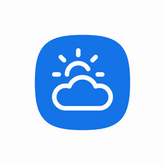 cloud sun weather icon sign