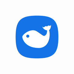 whale ocean animal icon sign