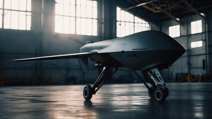 Drone in Military Hanger