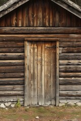 Assembly of a rustic wooden cabin in high-resolution  AI generated illustration