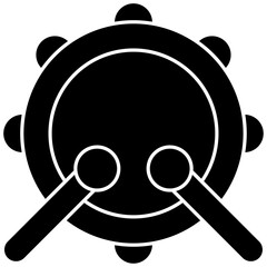 Percussion instrument, vector of drum in modern style