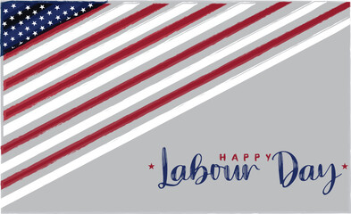 Obraz premium Happy labor day in United State of America, US labor day banner