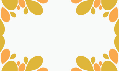 Abstract background with orange and yellow leaves illustration.