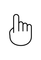 line art icon touch and select for application