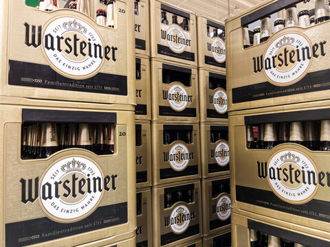 Wheat Beer Crates of Warsteiner Lager