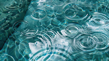 circles on water from falling drops, lake, pond, river, flow, harmony, spa, meditation, abstract nature background, ecology, nature, pool, zen, blue,  liquid, splash, wave, ripple, droplet