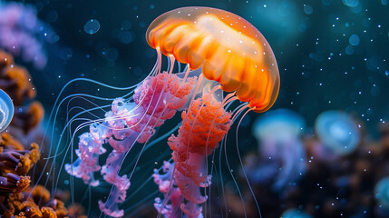 Fototapeta premium jellyfish in aquarium