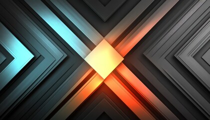 Fototapeta premium Abstract Geometric Design with Intersecting Lines and Glowing Center
