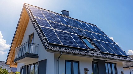 Fototapeta premium Residential Solar Panels