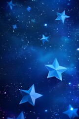 Charming 3D abstract stars fluttering across a whimsical night sky  AI generated illustration
