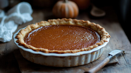 Autumnal pumpkin pie