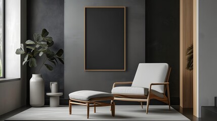 In the cozy living room, a couch, chair, and wallmounted TV