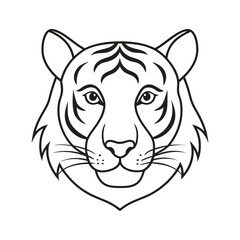 Fototapeta premium tiger head vector