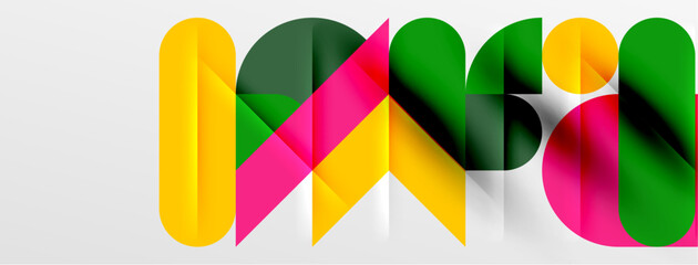 Round shapes, circles and lines minimal geometric background. Vector Illustration For Wallpaper, Banner, Background, Card, Book Illustration, landing page