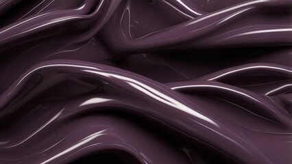 Fototapeta premium Abstract Background of Wavy, Smooth, and Shiny Purple Fabric