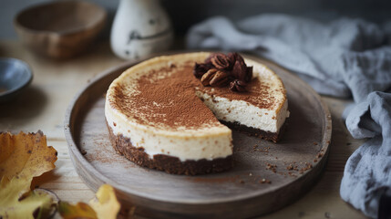 Autumnal spiced cheesecake