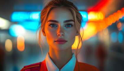 Obraz premium Flight attendant highly detailed and high resolution 