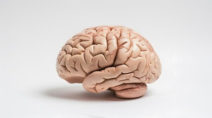 human brain on white background. 