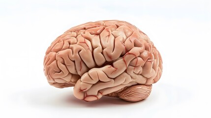 human brain on white background. 