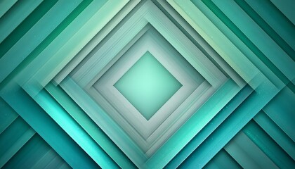 Obraz premium Abstract Geometric Pattern with Diagonal Stripes in Teal and Green Hues